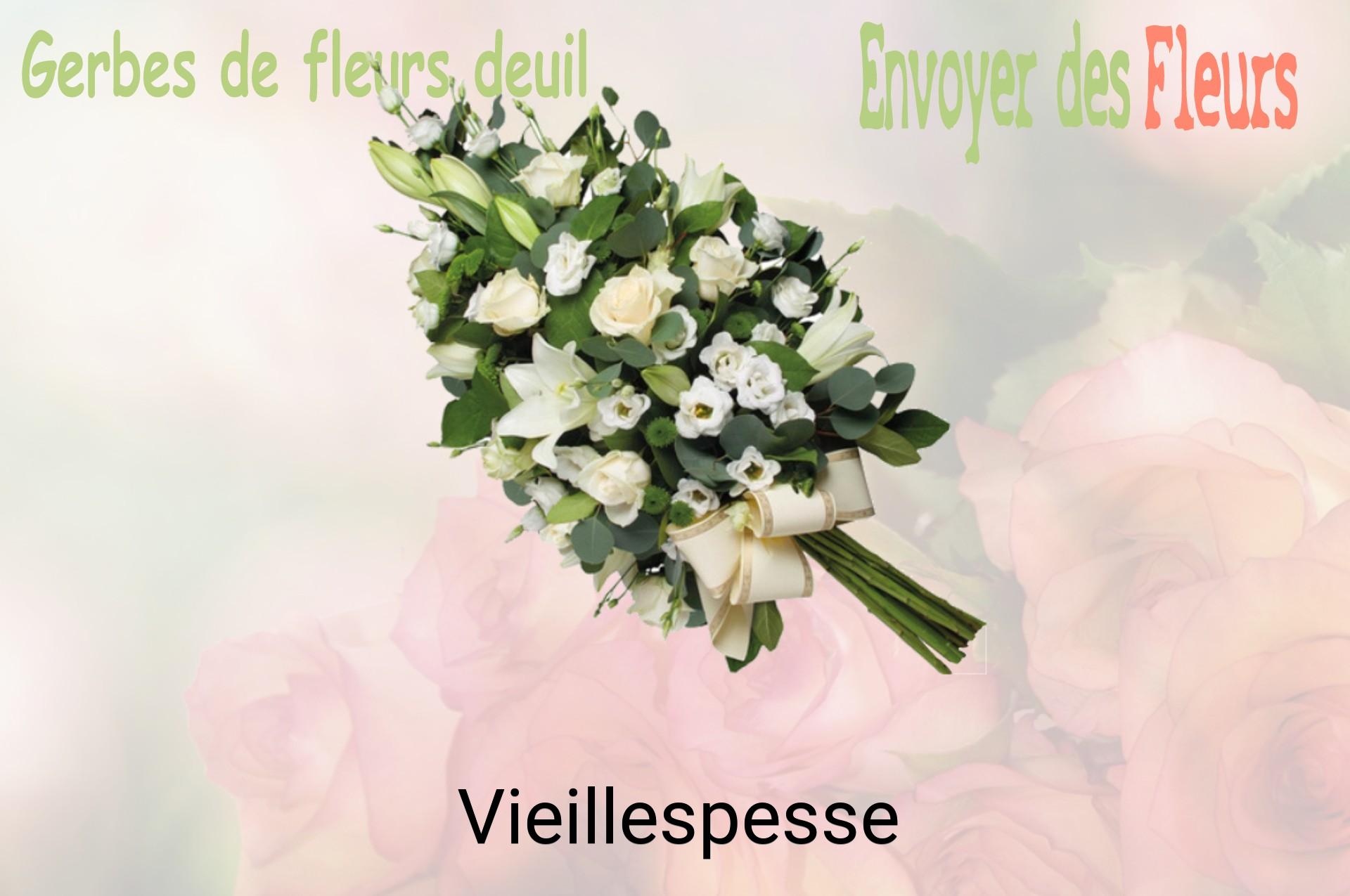 Gerbe de fleurs de deuil livrée à Vieillespesse